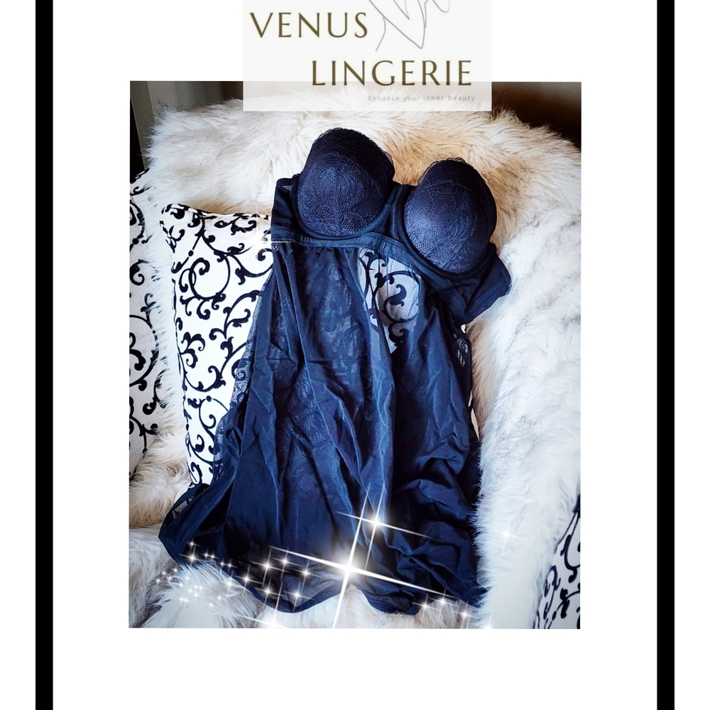 🌠 VENUS Midnight Black Lace Chemise🌠